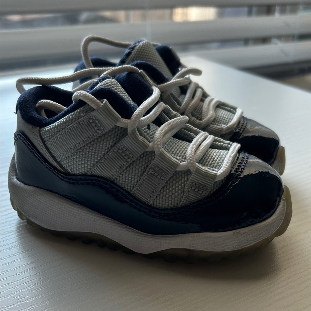 Jordan Kids Navy and White Sneakers